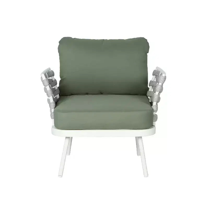 Christopher Knight Home Barbara sedie a sdraio moderne da esterno in metallo e corda (set da 2)