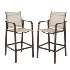 Karl Home | Metal Outdoor Bar Stool Set of 2