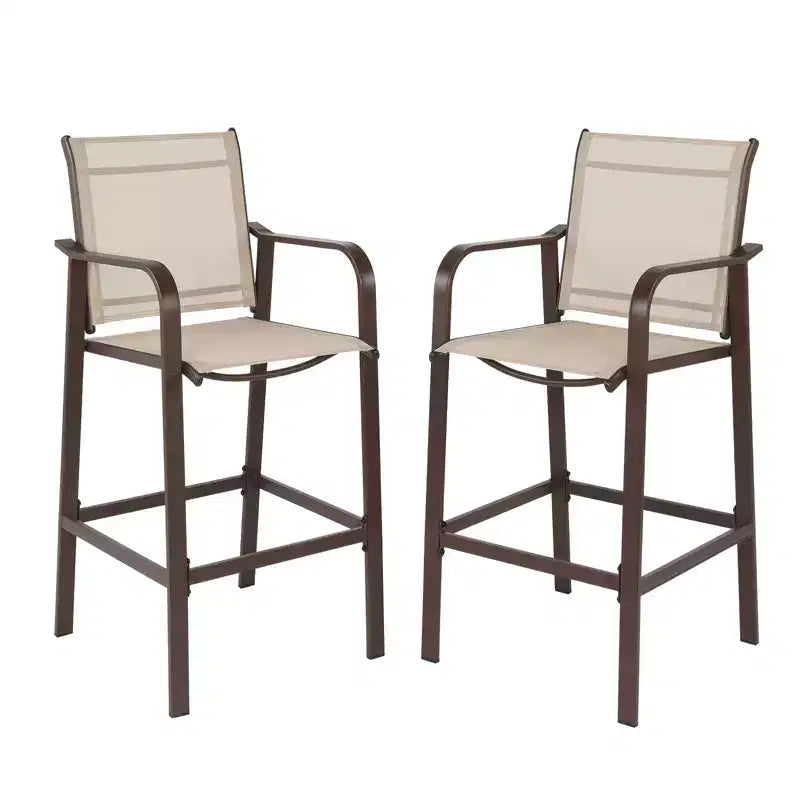 Karl Home | Metal Outdoor Bar Stool Set of 2
