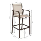 Karl Home | Metal Outdoor Bar Stool Set of 2