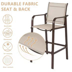 Karl Home | Metal Outdoor Bar Stool Set of 2