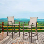 Karl Home | Metal Outdoor Bar Stool Set of 2