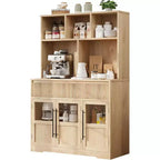 Dispensa da cucina a 60 ante con ante in vetro, mobiletto per alimenti, organizer da cucina, design a onda, per soggiorno, sala da pranzo
