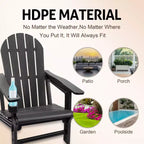 Adirondack Chairs - HDPE Weather Resistant