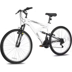 hykolity 26 27.5 Wheel Mountain Bike, 18 Speed MTB Women Men Bicycle with Adjustable Saddle, Full Suspension for Outdoor Cycling