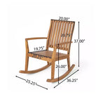 Christopher Knight Home Raeburn Outdoor Rustic Acacia Wood Slatted Design Accent Rocking Chair (Set of 2)