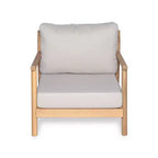 Christopher Knight Home Shane Rustic Patio Acacia Wood Club Chair with Water-Resistant Cushion, Teak /Beige