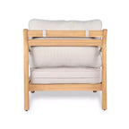 Christopher Knight Home Shane Rustic Patio Acacia Wood Club Chair with Water-Resistant Cushion, Teak /Beige