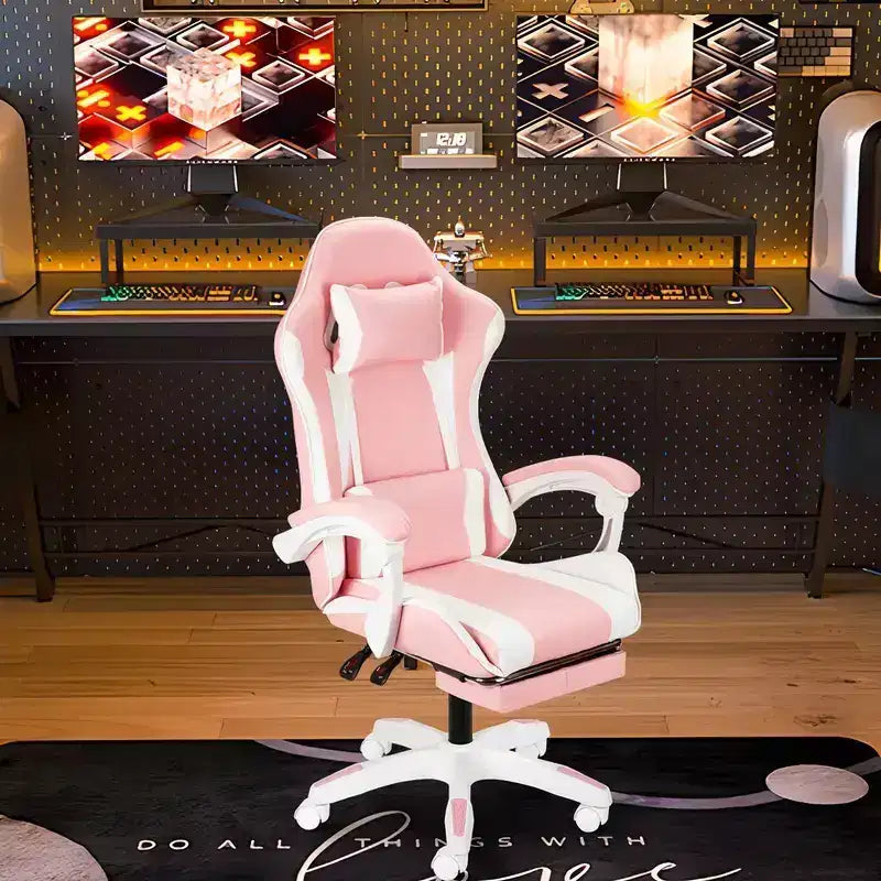Sedia Gaming Ergonomica con Supporto Lombare Design Elegante da Corsa