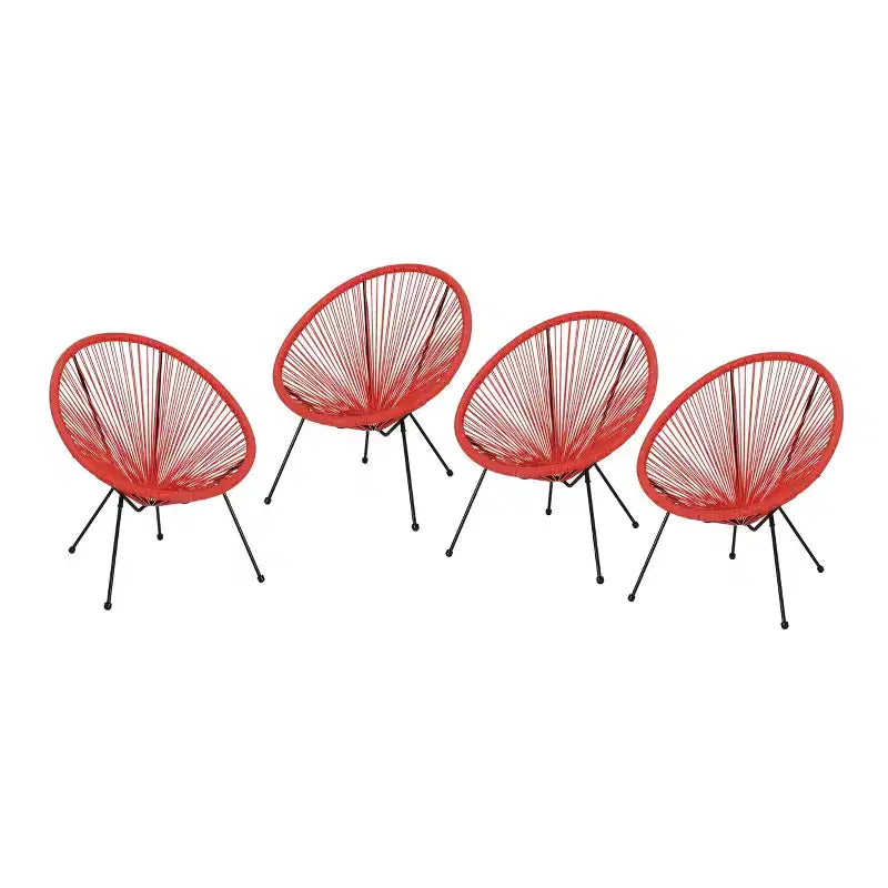 Christopher Knight Home Anson - Sedie a dondolo da esterno intrecciate (set da 4)