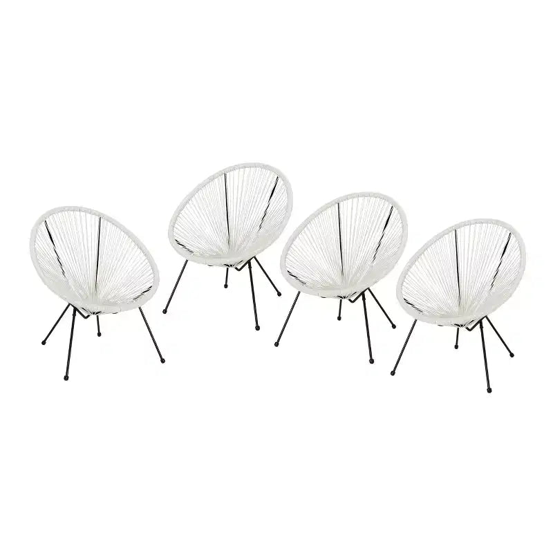 Christopher Knight Home Anson - Sedie a dondolo da esterno intrecciate (set da 4)