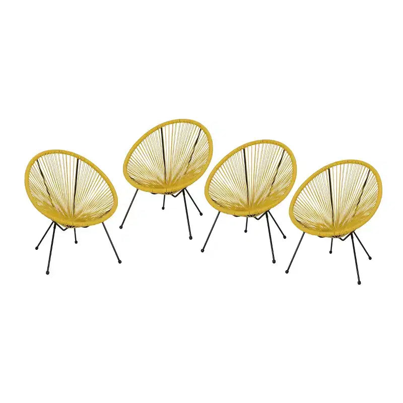 Christopher Knight Home Anson - Sedie a dondolo da esterno intrecciate (set da 4)