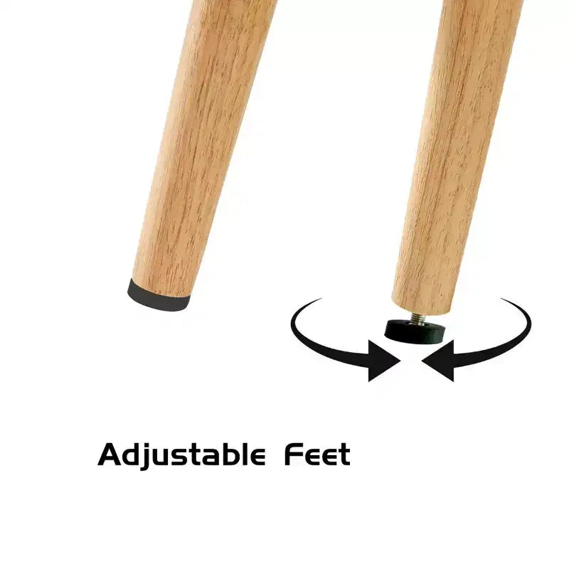 Tavolino Rettangolare Colore Legno Naturale con Gambe in Legno Massiccio e Cassetto Scorrevole Contenitore