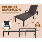 Set di 2 Chaise Longue in Wicker Biscayne 65465, Intrecciate in Acciaio per Tutte le Stagioni, con Telaio Verniciato a Polvere Leggero, per Interni ed Esterni, Portico, Giardino, Balcone