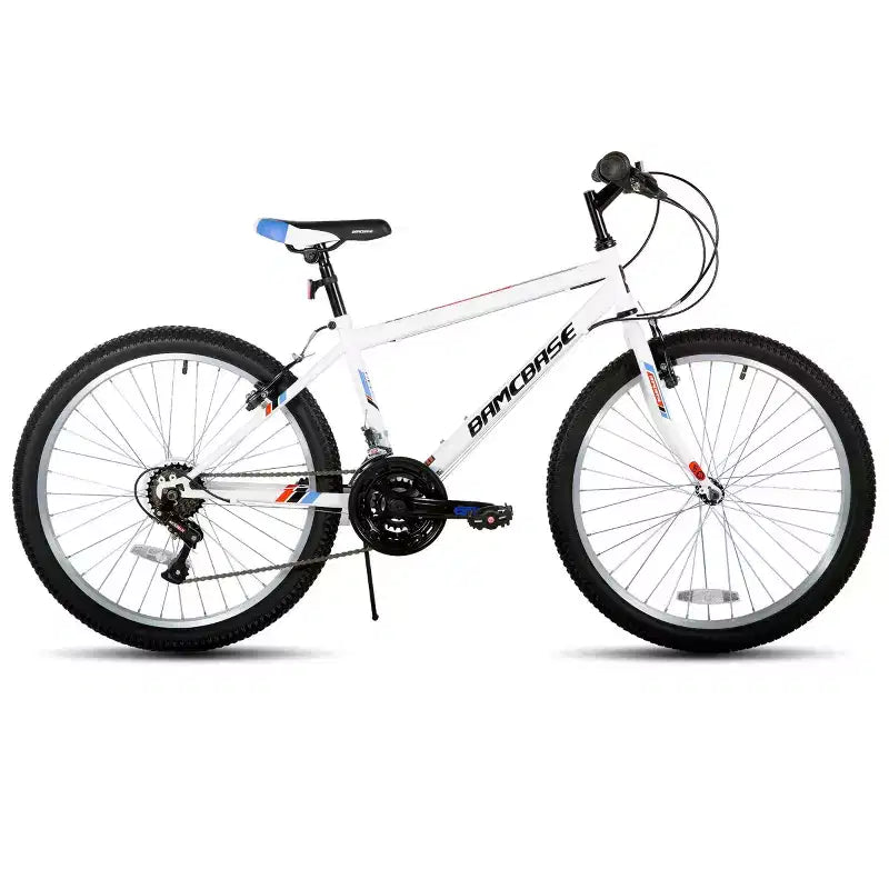 BAMCBASE 24 26 Mountain Bike, 18 velocità, telaio in acciaio ad alto tenore di carbonio, bicicletta MTB sportiva per adulti