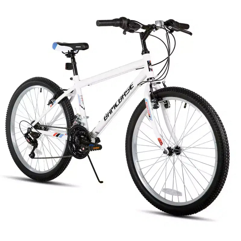 BAMCBASE 24 26 Mountain Bike, 18 velocità, telaio in acciaio ad alto tenore di carbonio, bicicletta MTB sportiva per adulti