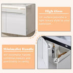 AMERLIFE LED Floating Bathroom Double Vanity with Sink Combo