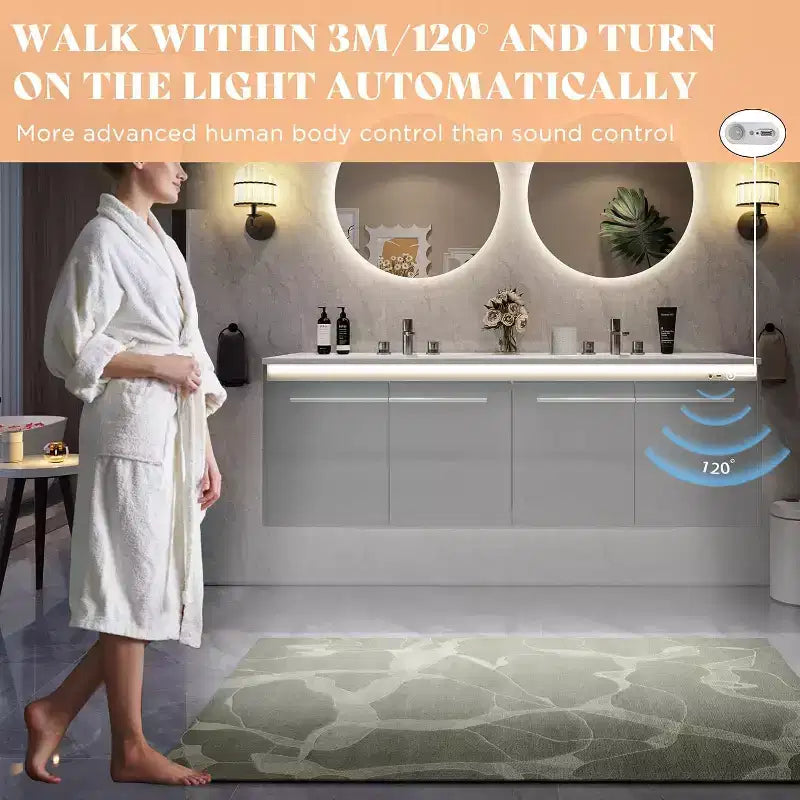 AMERLIFE LED Floating Bathroom Double Vanity with Sink Combo
