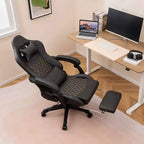 Sedia da Gaming Costway con Poggiapiedi, Sedia Ergonomica da Gaming per Computer con Poggiatesta