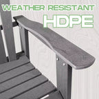 Sedia Adirondack Pieghevole - HDPE Sovradimensionata, Resistente alle Intemperie, Sedia da Esterno per Focolare, Adatta per Patio, Veranda, Terrazza, Giardino