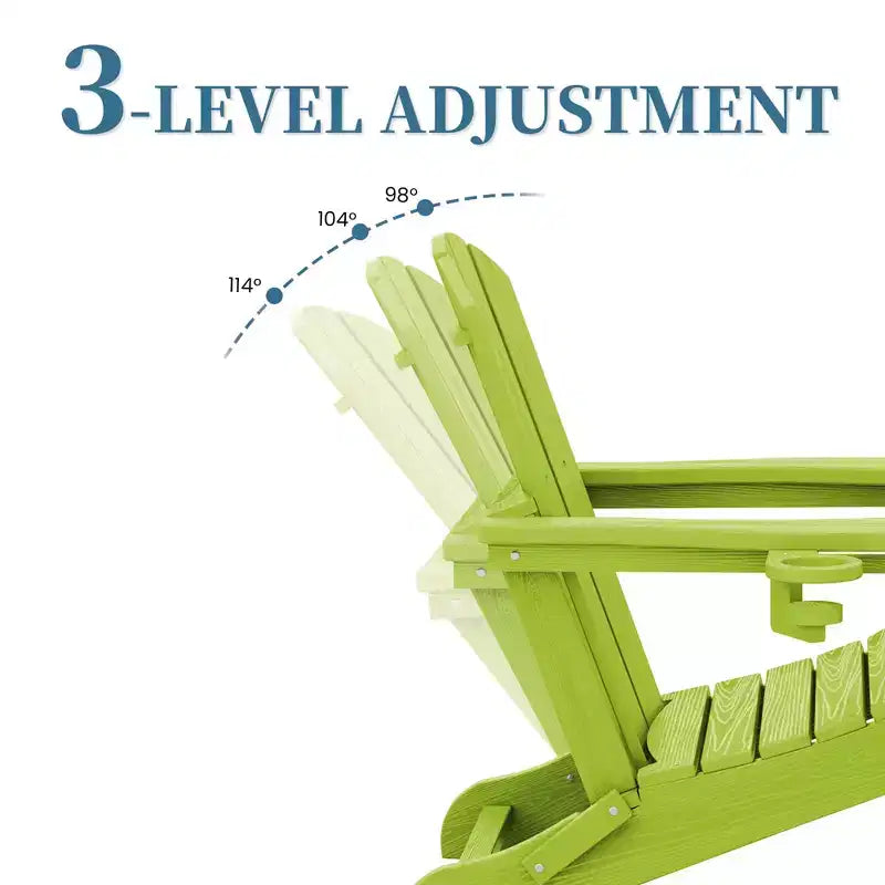Hyleory 3-Level Adjustable Patio Accent Chair with Retractable Ottoman, Cup & Phone Holders