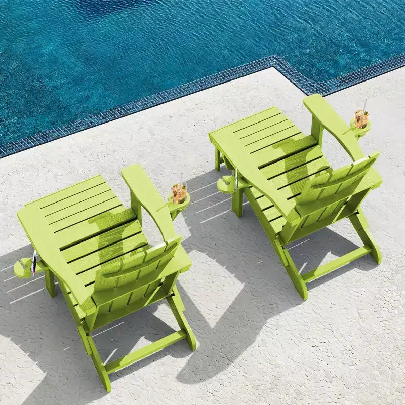 Hyleory 3-Level Adjustable Patio Accent Chair with Retractable Ottoman, Cup & Phone Holders