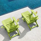 Hyleory 3-Level Adjustable Patio Accent Chair with Retractable Ottoman, Cup & Phone Holders