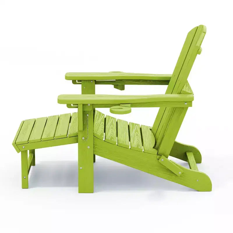 Hyleory 3-Level Adjustable Patio Accent Chair with Retractable Ottoman, Cup & Phone Holders