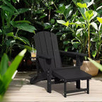 Hyleory 3-Level Adjustable Patio Accent Chair with Retractable Ottoman, Cup & Phone Holders