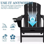 Hyleory 3-Level Adjustable Patio Accent Chair with Retractable Ottoman, Cup & Phone Holders