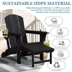 Hyleory 3-Level Adjustable Patio Accent Chair with Retractable Ottoman, Cup & Phone Holders