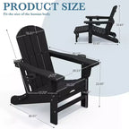 Hyleory 3-Level Adjustable Patio Accent Chair with Retractable Ottoman, Cup & Phone Holders