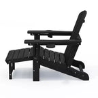 Hyleory 3-Level Adjustable Patio Accent Chair with Retractable Ottoman, Cup & Phone Holders