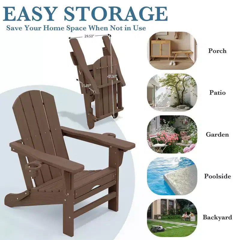 Hyleory 3-Level Adjustable Patio Accent Chair with Retractable Ottoman, Cup & Phone Holders
