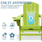 Hyleory 3-Level Adjustable Patio Accent Chair with Retractable Ottoman, Cup & Phone Holders