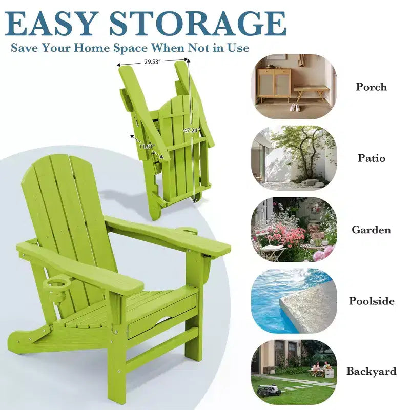 Hyleory 3-Level Adjustable Patio Accent Chair with Retractable Ottoman, Cup & Phone Holders