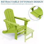 Hyleory 3-Level Adjustable Patio Accent Chair with Retractable Ottoman, Cup & Phone Holders