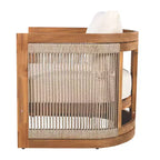 Christopher Knight Home Atoka Outdoor Rustic Acacia Wood and Rope Club Chair with Water-Resistant Cushion