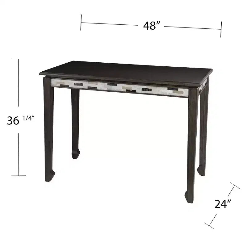 Tavolo alto Hadersley - Marrone - SEI