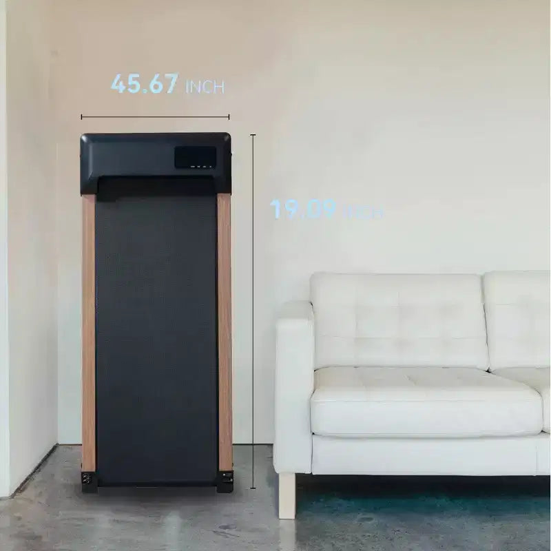 Tapis Roulant Inclinabile Portatile Compatto Sottoscrivania NAYSAYE per Casa Ufficio, Nero e Grigio, 45.7*19.1*4.2
