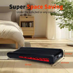 NAYSAYE Tapis Roulant Inclinato Portatile con Piattaforma Piana Inclinata, Ammortizzazione per Casa e Ufficio, Nero e Grigio, 38*20.9*6.5