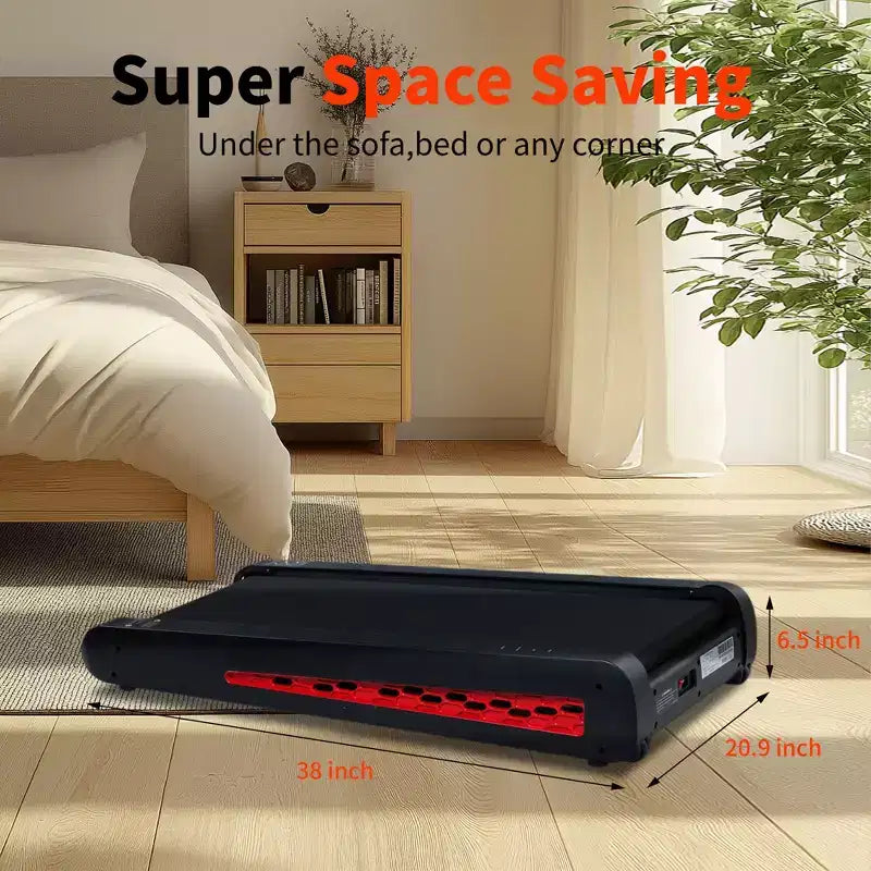 NAYSAYE Tapis Roulant Inclinato Portatile con Piattaforma Piana Inclinata, Ammortizzazione per Casa e Ufficio, Nero e Grigio, 38*20.9*6.5