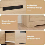 Cassettiera a 7 cassetti per camera da letto, design con maniglie a incasso, cassettiera moderna in legno, contenitore compatto salvaspazio, per soggiorno, corridoio