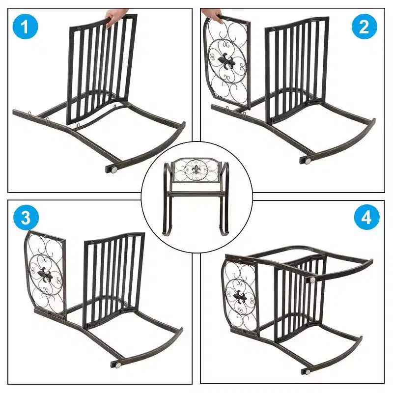 Karl Home | 22 in. Metal Rocking Chair