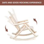 Karl Home | Natural Wood Patio Rocking Chair