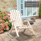 Karl Home | Natural Wood Patio Rocking Chair