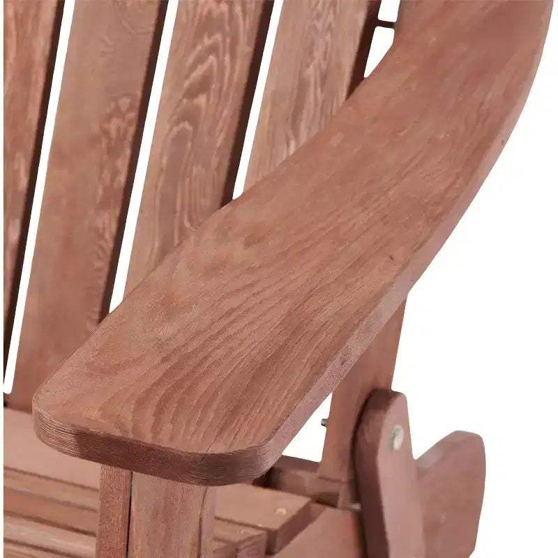 Whisen Oversized Wooden Adirondack Chair with Pre-Assembled Back