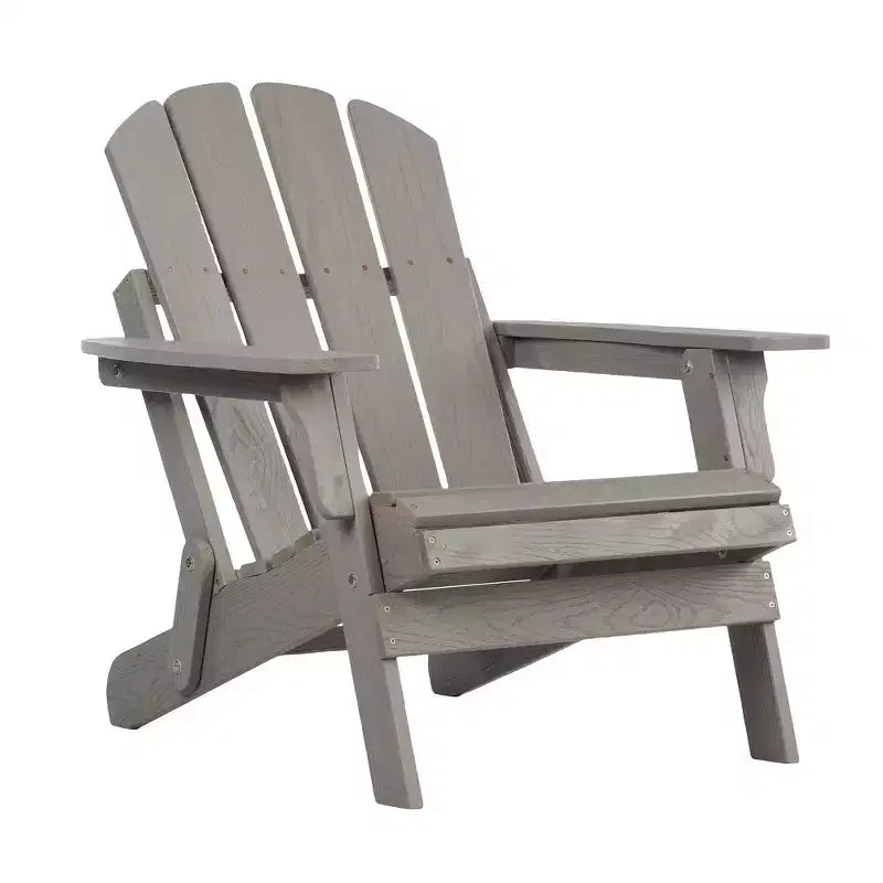 Whisen Oversized Wooden Adirondack Chair with Pre-Assembled Back