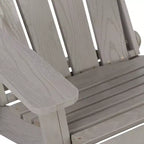 Whisen Oversized Wooden Adirondack Chair with Pre-Assembled Back