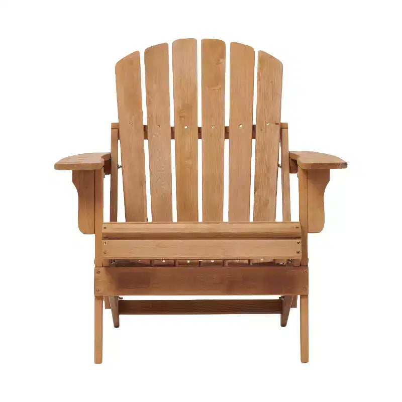 Whisen Oversized Wooden Adirondack Chair with Pre-Assembled Back